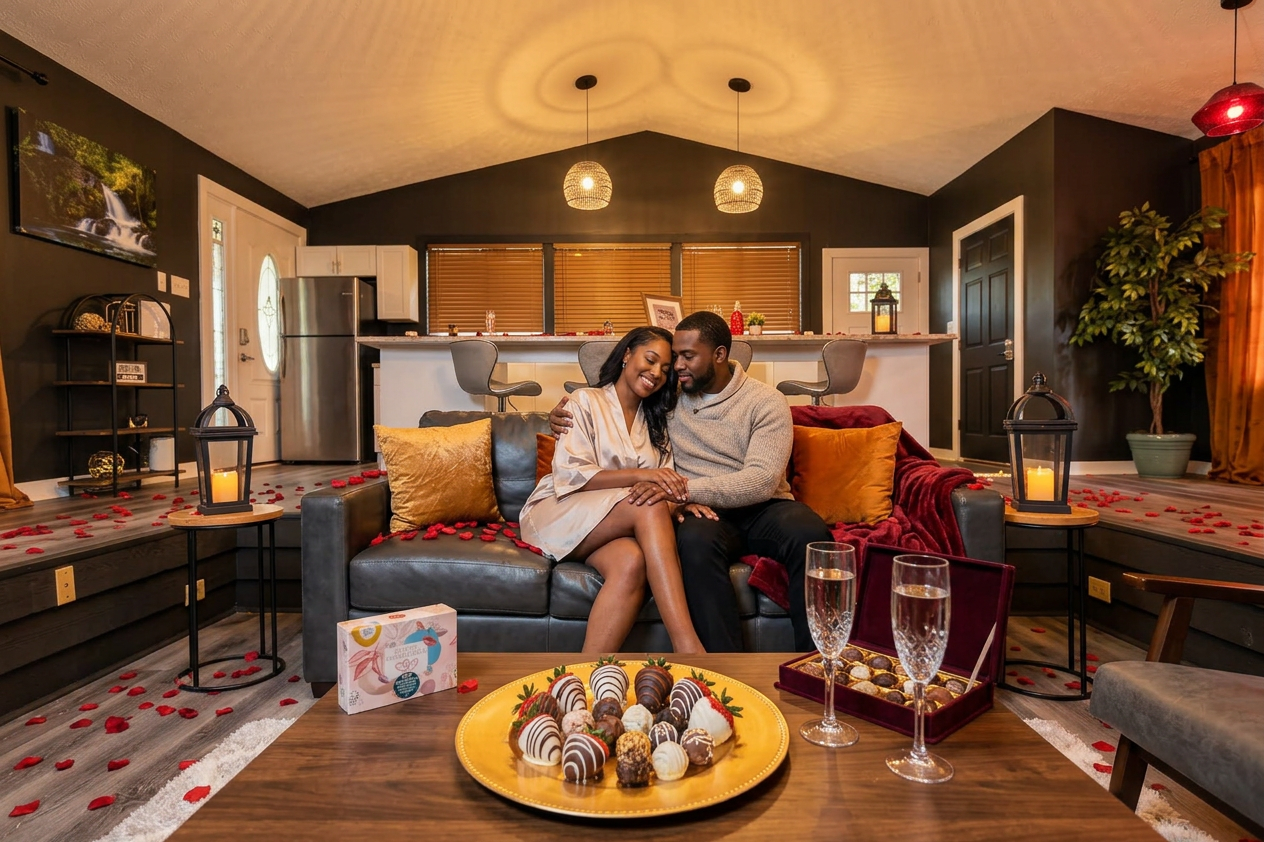 Couple enjoying The Date Night experience at The Retreat